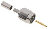 j01150a0019 Telegartner, Plug Cable Mount SMA Connector, 50Ω, Crimp Termination, Straight Body