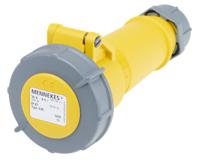 539 MENNEKES, AM-TOP IP67 Yellow Cable Mount 3P Industrial Power Socket, Rated At 16A, 110 V