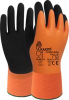 thermoking-09 GUYARD THERMO KING Black, Orange Acrylic Lining Polyamide Work Gloves, Size 9, Latex Coating