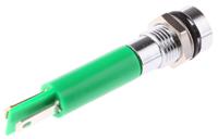 211-099 RS PRO Green Panel Mount Indicator, 110V ac, 8mm Mounting Hole Size, Solder Tab Termination