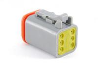 at06-6s-rd01 Amphenol Industrial, AT Automotive Connector Plug Grey Cable Mount 6 Way, Crimp Termination AT06-6S-RD01