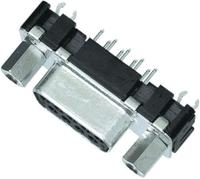 09663516513 HARTING 25 Way Through Hole D-sub Connector Socket, 2.76mm Pitch, with 4-40 UNC Female Screwlocks, Boardlocks