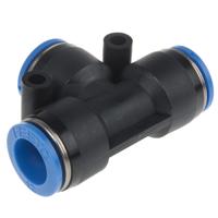 qst-12 Festo QST Series Tee Tube-to-Tube Adaptor Push In 12 mm, Push In 12 mm to Push In 12 mm, Tube-to-Tube Connection Style,