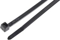 111-04950-t50r-pa66hs-bk HellermannTyton Cable Tie, Inside Serrated, 200mm x 4.6 mm, Black Polyamide 6.6 (PA66), Pk-100