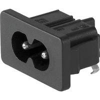 43000103 Schurter C8 Snap-In IEC Connector Male, 2.5A, 250 V