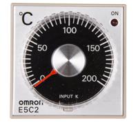 e5c2-r20k-100-240vac-0-200 Omron E5C2 Panel Mount, Din-Rail Removable Socket On/Off Temperature Controller, 48 x 48mm Relay, 100 → 240 V ac Supply
