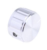 498-867 RS PRO 25mm Silver Potentiometer Knob for 6.4mm Shaft Splined