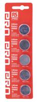 866-0672 RS PRO CR2032 Button Batteries, 3V, 20mm Diameter, 5 Pack