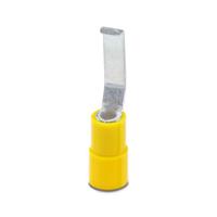 3240570 Phoenix Contact Hooked Insulated Blade terminal plug 28.5mm Blade Length, 10AWG to 12AWG, Yellow