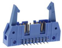 2-5499141-3 TE Connectivity AMP-LATCH Series Right Angle Through Hole PCB Header, 16 Contact(s), 2.54 mm Pitch, 2 Row, Shrouded