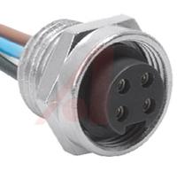 rkf-40-1mnpt Turck Circular Connector, 4 Contacts, Panel, M12 Connector, Plug, Female, IP67, RKF Series