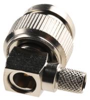 j01010a0037 Telegartner, Plug Cable Mount TNC Connector, 50Ω, Crimp Termination, Right Angle Body