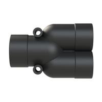 bvyr-292323 Y Piece, Conduit Fitting, 29mm Nominal Size, Polyamide 6, Black