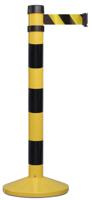 174-5909 RS PRO Black & Yellow Steel Retractable Barrier, 4m, Yellow/Black Tape