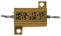 hs15-33r-j Arcol, 33Ω 15W Wire Wound Chassis Mount Resistor HS15 33R J ±5%