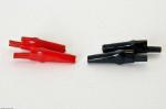 010016 Mueller Electric Crocodile Clip, Nickel-Plated Steel Contact, 10A, Black/Red