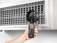 0563-0417 Testo 417 Vane Anemometer, 20m/s Max, Measures Air Velocity, Temperature, Volume Flow