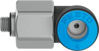 qsrl-m5-6 Festo QSRL PBT Pneumatic Rotary Union, M5 Male, Push In 6mm