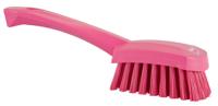 41921 Vikan Hard Bristle Pink Scrubbing Brush, 36mm bristle length, PET bristle material