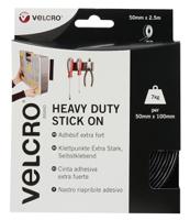 vel-ec60245 Velcro Black Hook & Loop Tape, 50mm x 2.5m