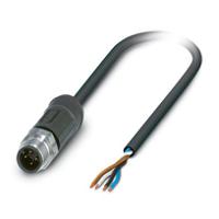 1564719 Phoenix Contact Male 4 way Straight Plug M12 to 4 way Free Cable End Sensor Actuator Cable, 5 m