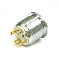 175-8568 RS PRO Illuminated Push Button Switch, Momentary, Panel Mount, 16mm Cutout, SPST, Blue LED, 36V dc, IP67
