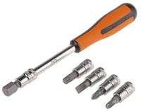 s108 Bahco 108-Piece Metric 1/2 in; 1/4 in Deep Socket/Standard Socket/Spanner/Allen Key/Bit Set with Ratchet, 6 point;