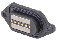 m9k701-400l Rosenberger, MultiMag 6, Straight Panel Mount6 way Magnetic Connector, Brass Contact Female, PCB Termination