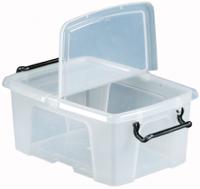 825-2322 RS PRO 12L Transparent Polymer Small Storage Box, 170mm x 295mm x 400mm