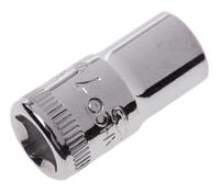 6700sm-7 Bahco 1/4 in Drive 7mm Standard Socket, 6 point, 24.7 mm Overall Length