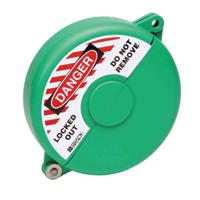 gate-valve-lockouts-gvlo-5-65-green Brady Green 1-Lock Polypropylene Gate Valve Lockout, 9.53mm Shackle, 165.1mm Attachment