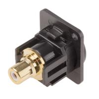 898-7624 RS PRO Black Panel Mount RCA Socket