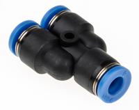916-0918 RS PRO Y Tube-to-Tube Adaptor, Push In 6 mm to Push In 6 mm, Tube-to-Tube Connection Style