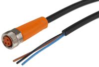 evc141 ifm electronic Straight Female 3 way M8 to Unterminated Sensor Actuator Cable, 2m
