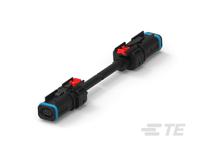 2382948-7 TE Connectivity, DT Automotive Connector Female to Female Black Clip Mount 2 Way, Crimp Termination