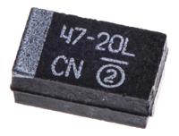 293d476x9020d2te3 Vishay 47μF MnO2 Tantalum Capacitor 20V dc, 293D Series
