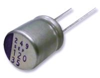 25sepf330mt Panasonic 330μF Through Hole Polymer Capacitor, 25V dc