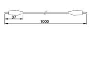 tla-8 Teishin Electric Crocodile Clip Lead, Red/Black, 1m Lead Length