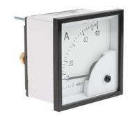 d72mis60a1-001 HOBUT D72SD Analogue Panel Ammeter 0/60A Direct Connected AC, 72mm x 72mm Moving Iron