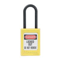 s32ylw Master Lock Yellow 1-Lock Zenex Thermoplastic Safety Lockout Padlock, 5mm Shackle