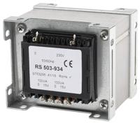 503-934 RS PRO 200VA 2 Output Chassis Mounting Transformer, 15V ac, IEC 61558-2-6
