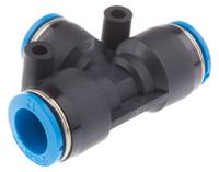 qst-12-10 Festo QST Series Tee Tube-to-Tube Adaptor Push In 10 mm, Push In 12 mm to Push In 12 mm, Tube-to-Tube Connection Style,