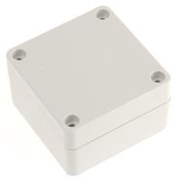 1554bgy Hammond 1554 Series Grey ABS Enclosure, IP66, Grey Lid, 65 x 65 x 40mm