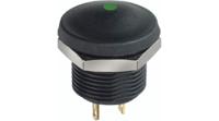 ixp3s02grxcd APEM IX Series Illuminated Push Button Switch, Momentary, Panel Mount, 11.9mm Cutout, Normally Open, Green LED, 28V dc,