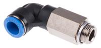qsll-g38-12 Festo QS Series Elbow Threaded Adaptor, G 3/8 Male to Push In 12 mm, Threaded-to-Tube Connection Style, 186135