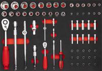 255-5036 RS PRO 6 Drawer Steel Wheeled Tool Chest Tools Included
