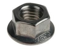 725-9656 RS PRO Stainless Steel Flanged Hex Nut, DIN 6923, M12