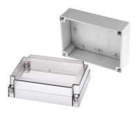 pc-150100-ht-enclosure Fibox MNX Series Grey Polycarbonate Enclosure, IP66, IP67, Smoked Transparent Lid, 180 x 130 x 100mm