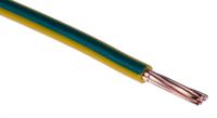 836-0937 RS PRO Green/Yellow 10mm² Hook Up Wire, 8 AWG, 7/1.34 mm, 100m, PVC Insulation