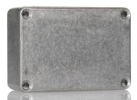 1550p Hammond 1550 Series Unpainted Die Cast Aluminium Junction Box, IP54, 80 x 55 x 21mm